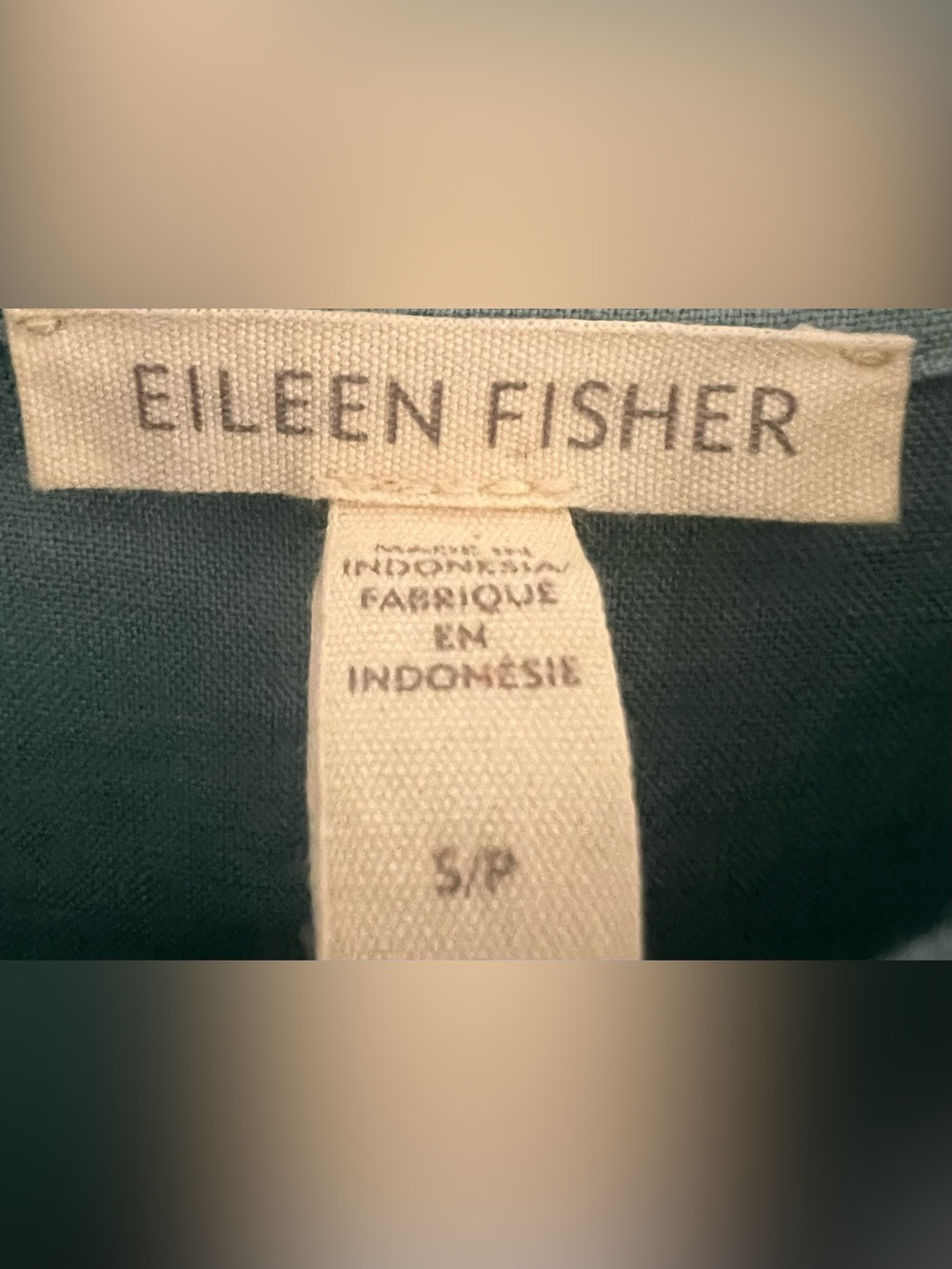 Eileen Fisher Organic Linen Oversized Button Front Tunic Shirt | Sage Green S/P - Picture 4 of 6